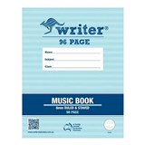 WRITER MUSIC BOOK 96PAGES 8MM RULED AND STAVE BLUE